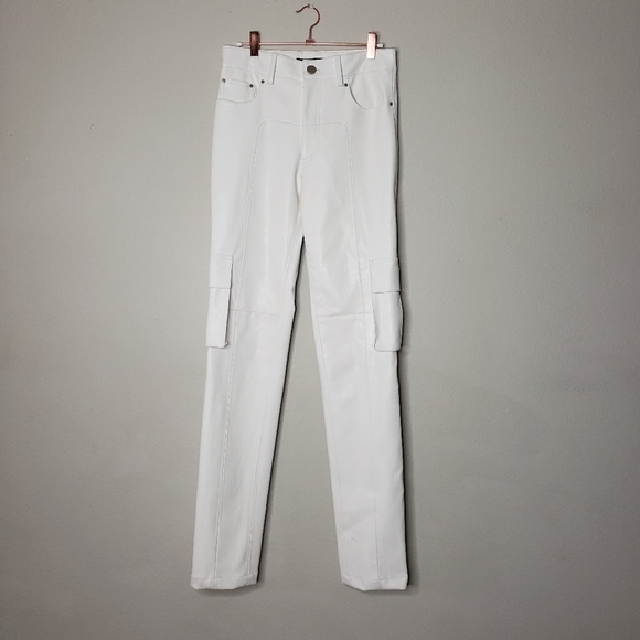 BLINDNESS SS19 White Skinny Cargo Pants Runway Ready-to-Wear Size L - Picture 4 of 14